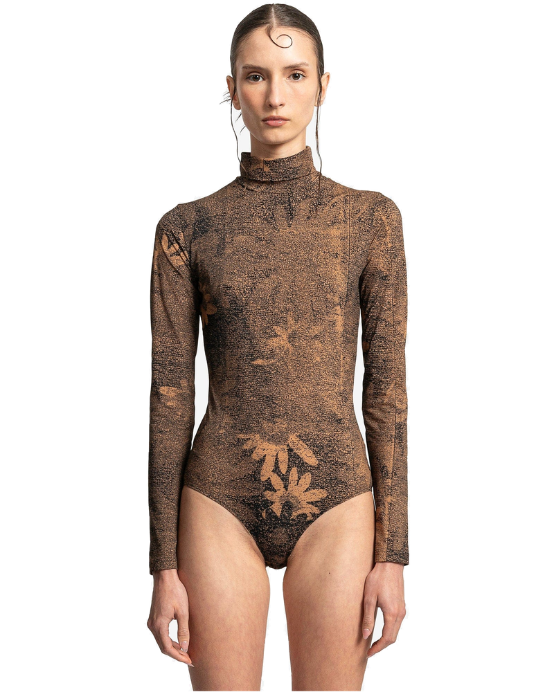 Floral Print Body In Tan Maison margiela – Гарантія оригінальності