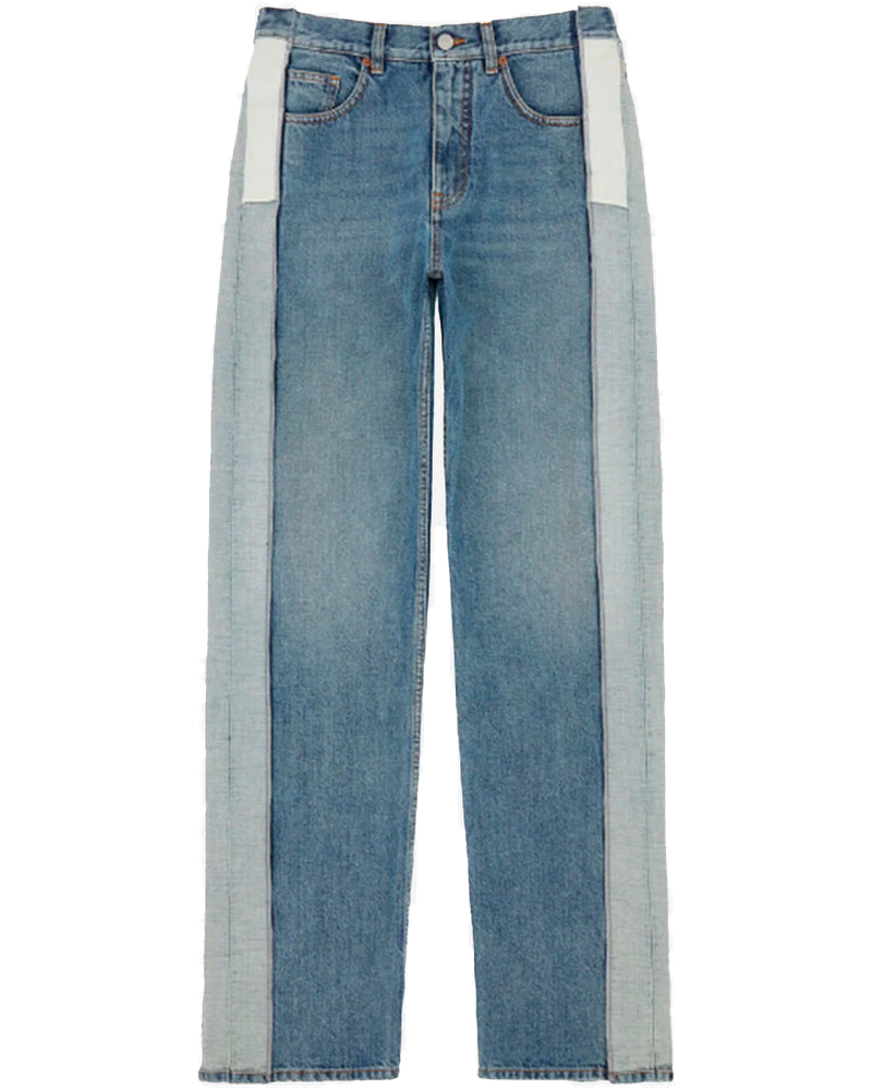 Оригінальна Deconstructed Straight-Leg Jeans With Panels And Numeric Logo Maison margiela