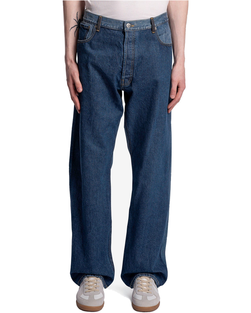 High Rise Baggy Jeans In Indigo Maison margiela – Гарантія оригінальності