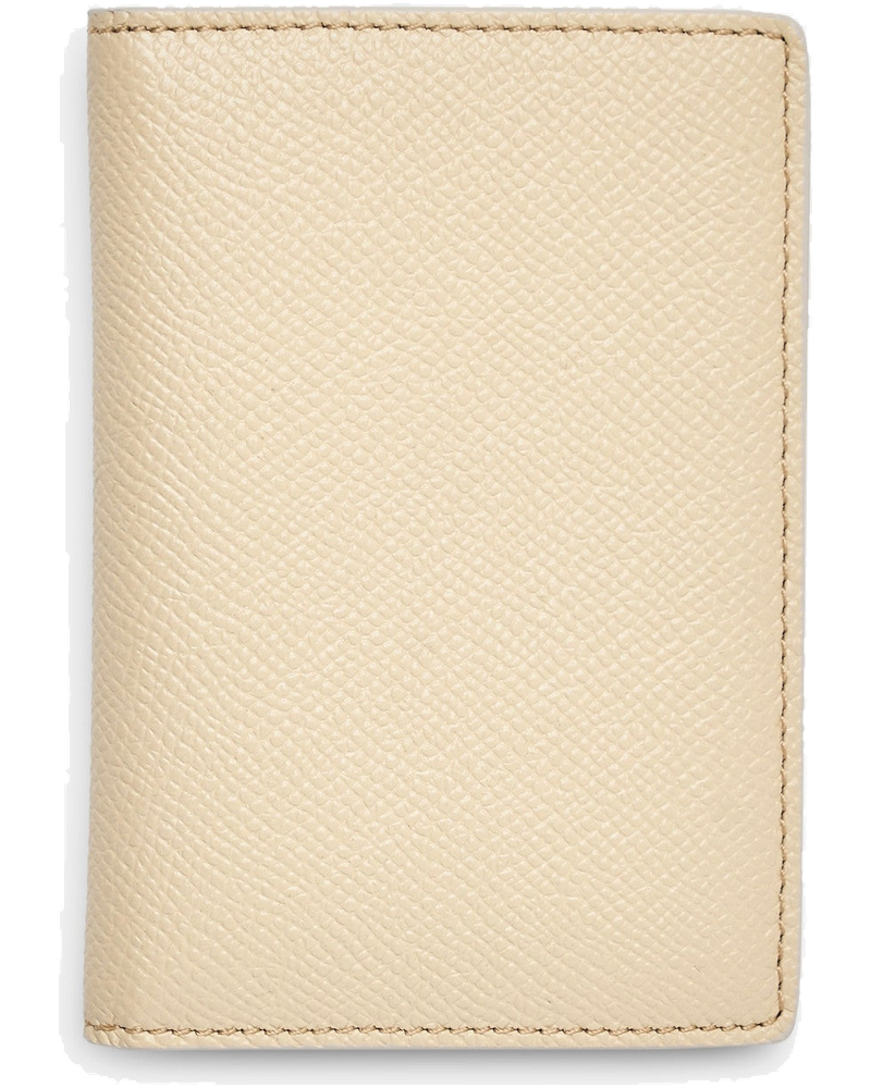 Оригінальна Textured Leather Cardholder In White Maison margiela