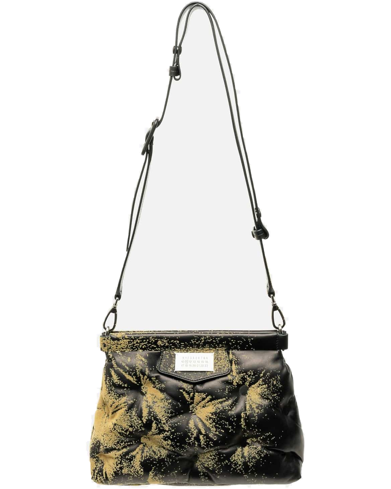 Оригінальна Sandstorm Flock Print Small Glam Slam Classique In Black Maison margiela