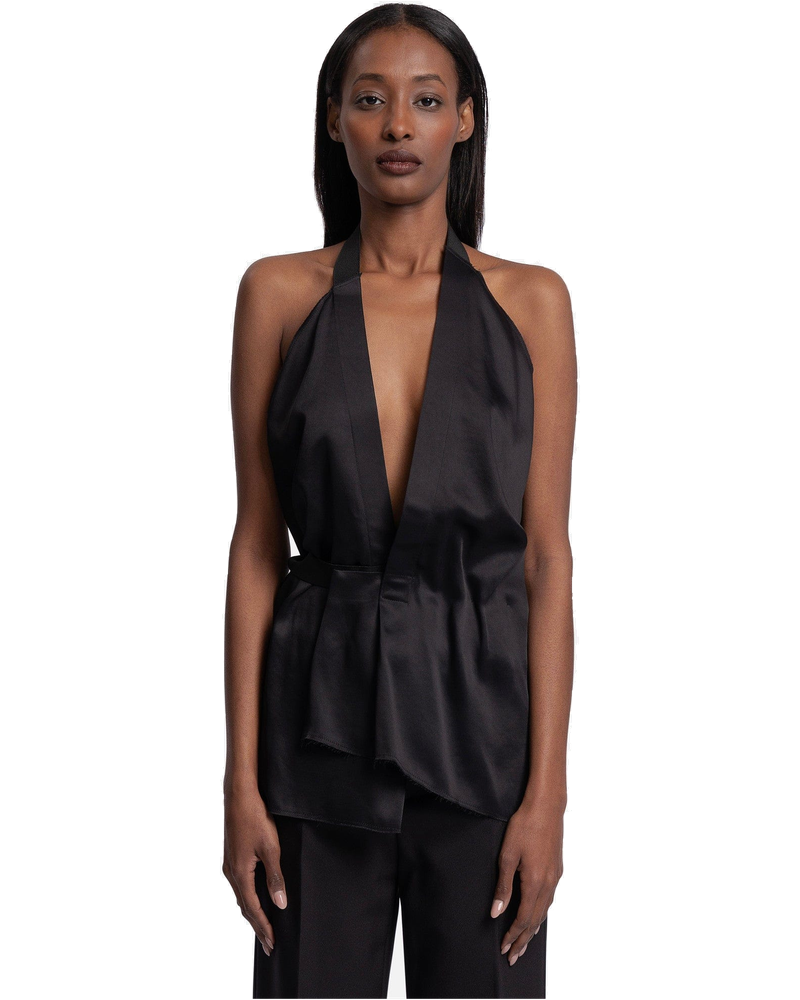 Viscose Rayon Top In Black Maison margiela оригінал – Купити в Україні