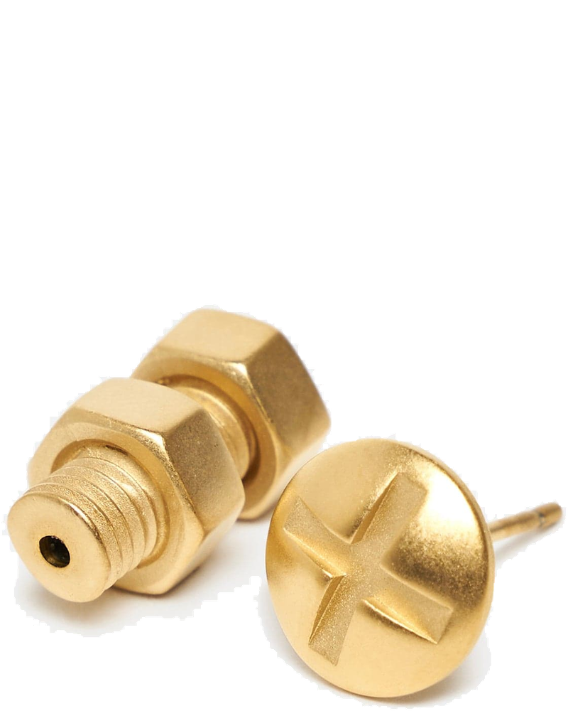 Bolt And Nut Screw Earring In Gold Maison margiela оригінал – Купити в Україні