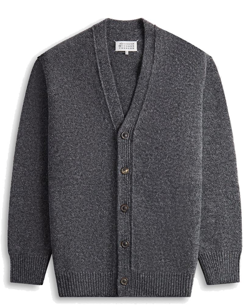 5 Gauge Shetland Cardigan Dark Grey Maison margiela оригінал – Купити в Україні