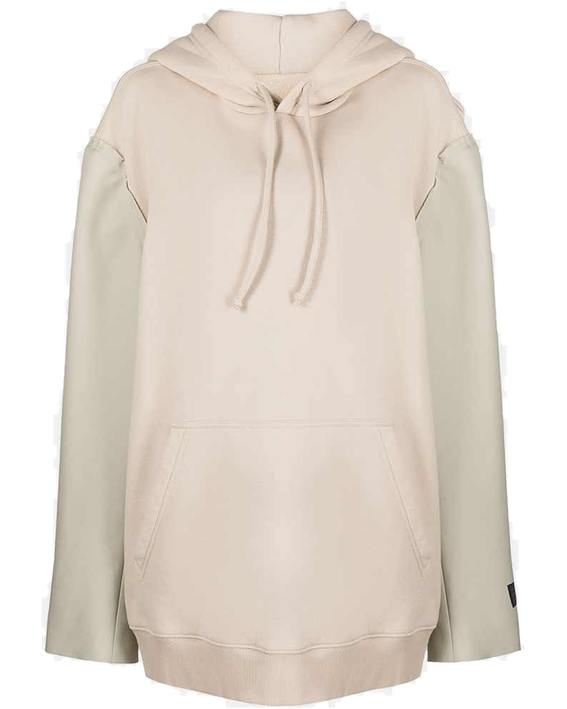 Оригінальна Beige Numbers-Motif Panelled Hoodie Maison margiela