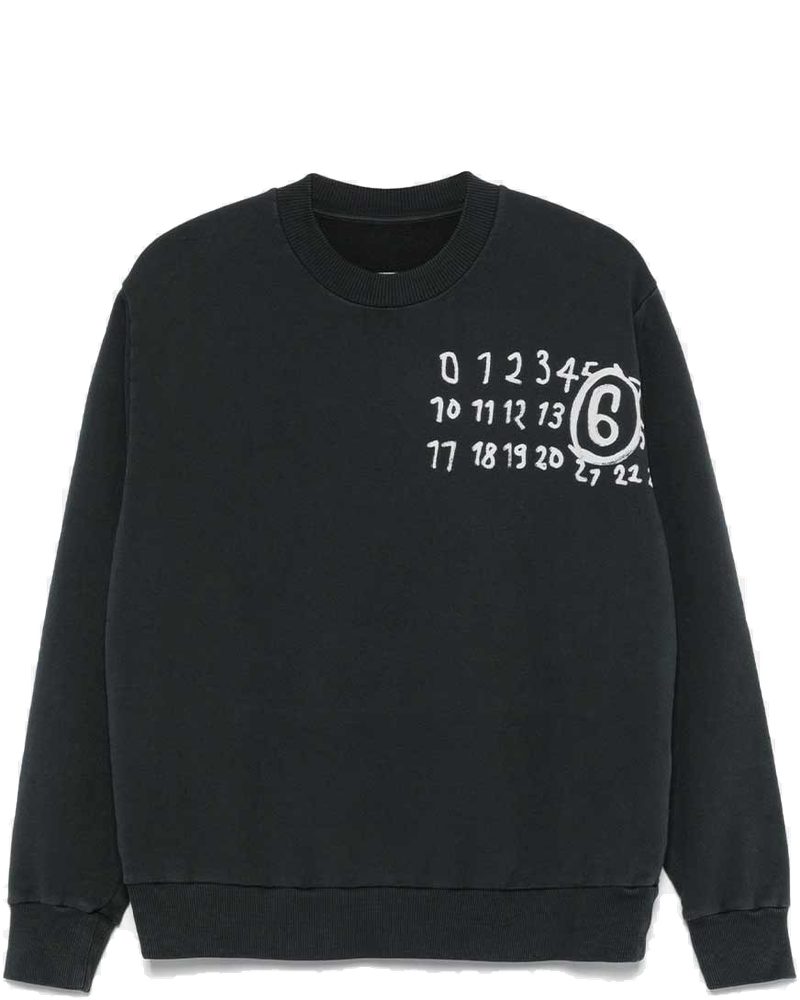 Оригінальна Black Numbers-Motif Sweatshirt Maison margiela