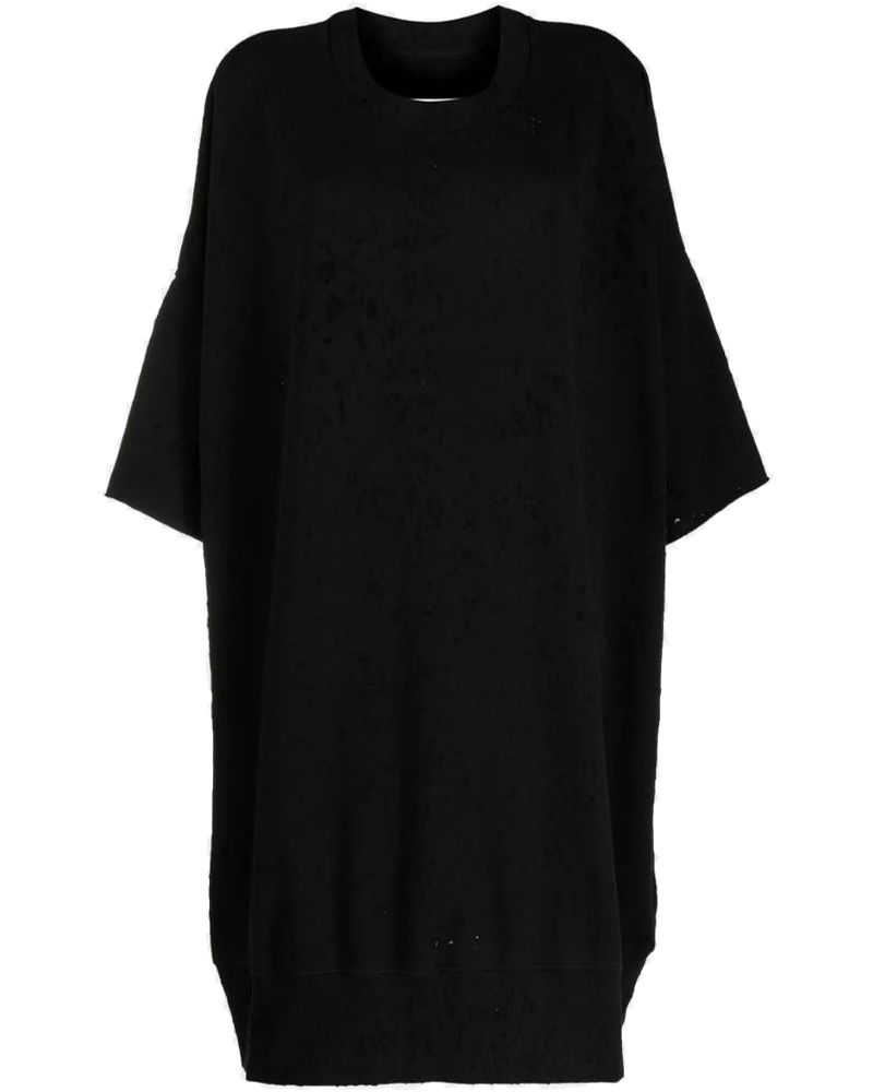 Оригінальна Black Distressed Sweatshirt Dress Maison margiela
