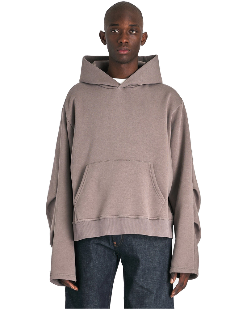 Оригінальна Boxy Hooded Sweatshirt In Taupe Maison margiela