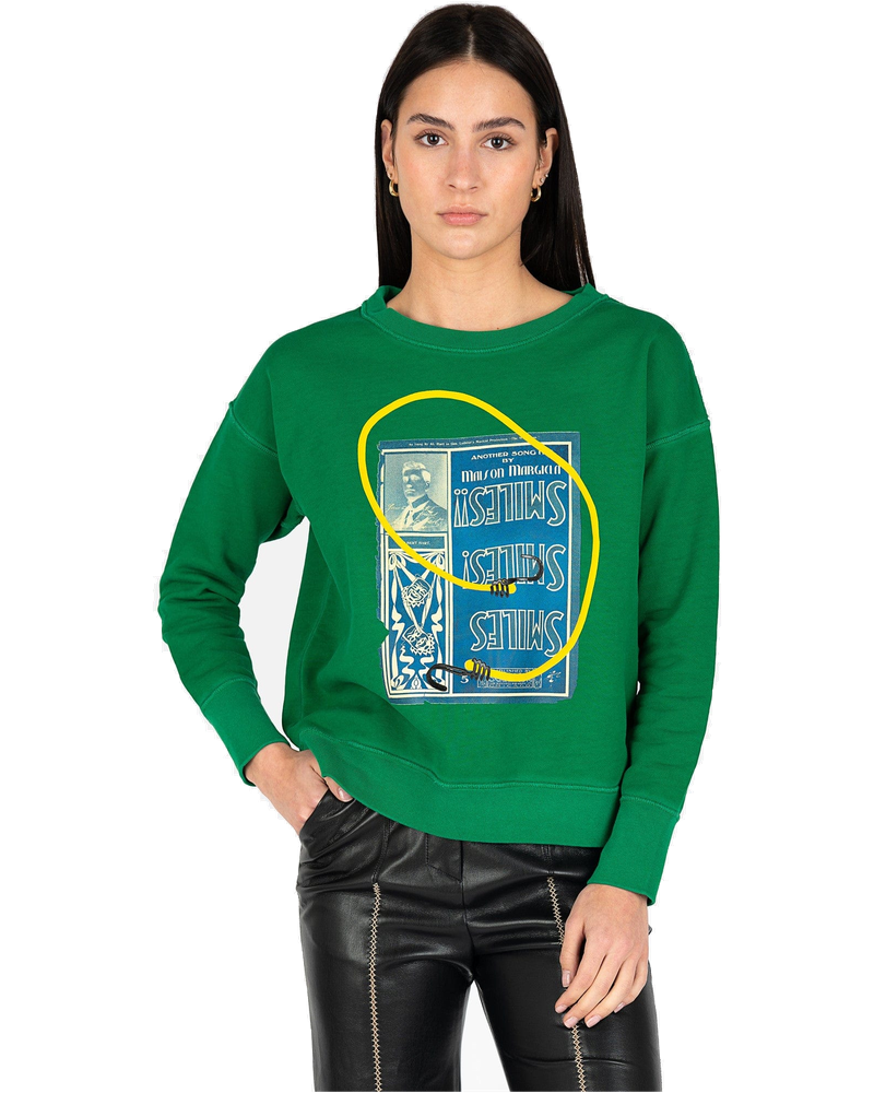Circus Smile Sweatshirt In Green Maison margiela – Гарантія оригінальності