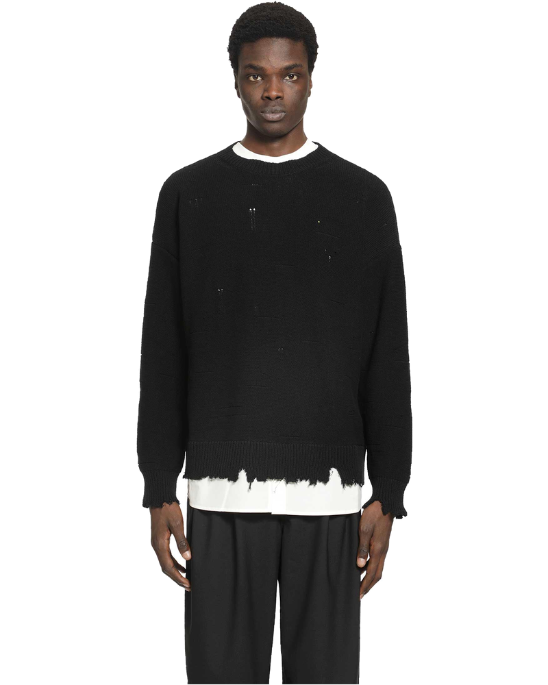 Distressed Cotton Sweater Maison margiela – Гарантія оригінальності