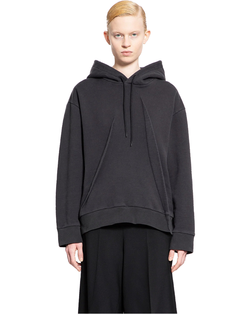 Оригінальна Pleated Cotton Jersey Hoodie Maison margiela