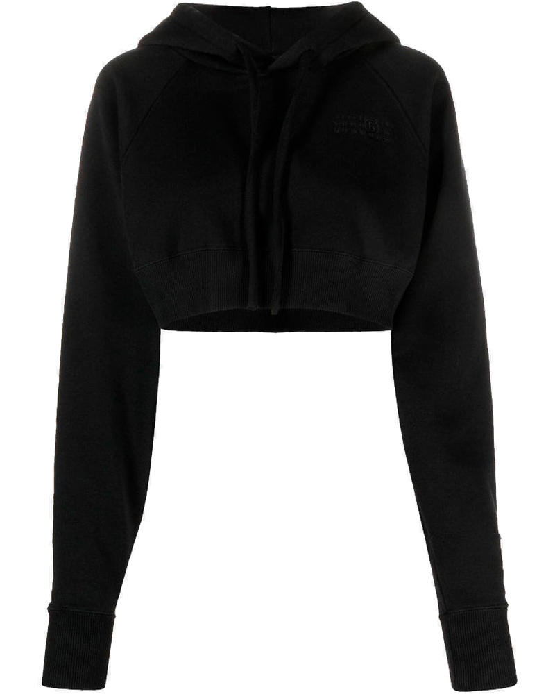 Оригінальна Cropped Sweatshirt With Black Hood Maison margiela