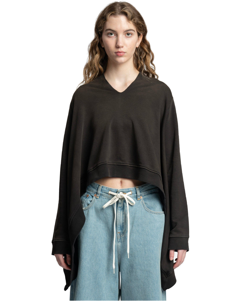 Distressed Sweatshirt In Black Maison margiela оригінал – Купити в Україні