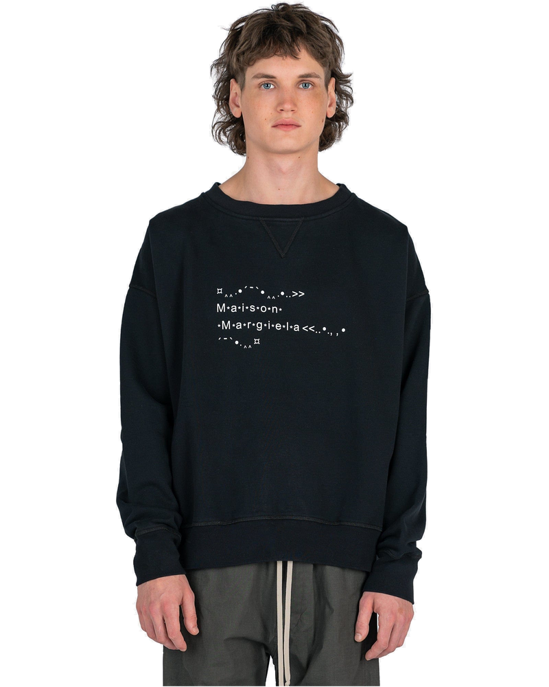 Font Generator Sweatshirt In Black Maison margiela оригінал – Купити в Україні