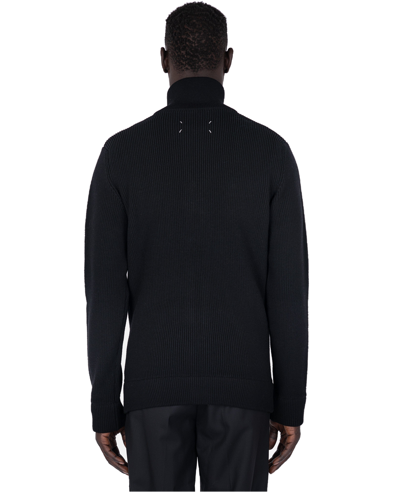 Icons Zip Cardigan In Black Maison margiela – Гарантія оригінальності