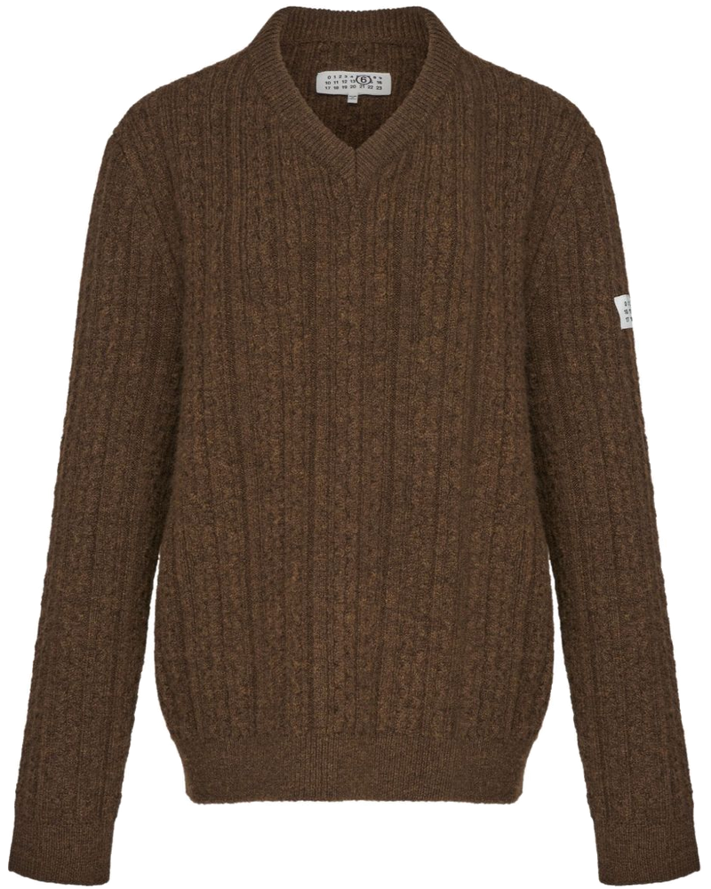 Оригінальна V-Neck Ribbed Sweater Maison margiela