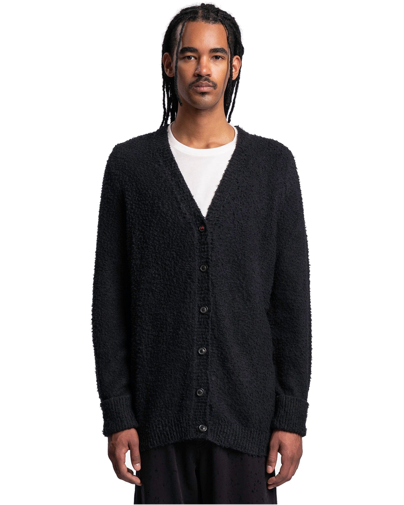 Оригінальна Oversized Piled Cardigan In Black Maison margiela