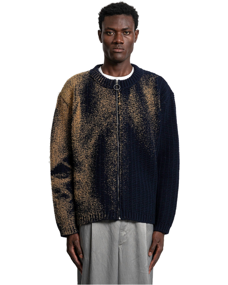 Оригінальна Sandstorm Flock Print Cardigan In Navy Maison margiela