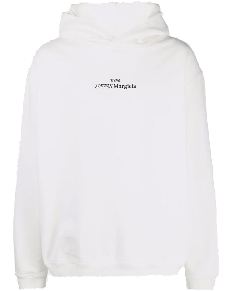 White Logo Embroidery Hoodie Maison margiela оригінал – Купити в Україні