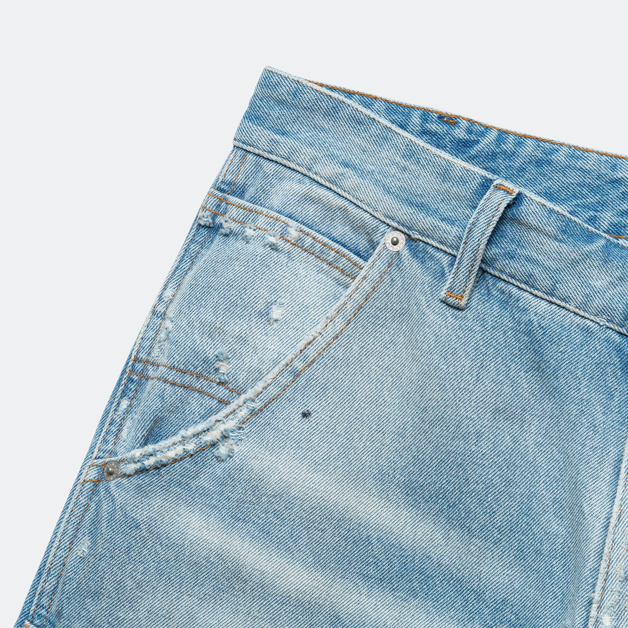 Distressed Wide-Leg Denim Maison margiela – Гарантія оригінальності – детальний вид