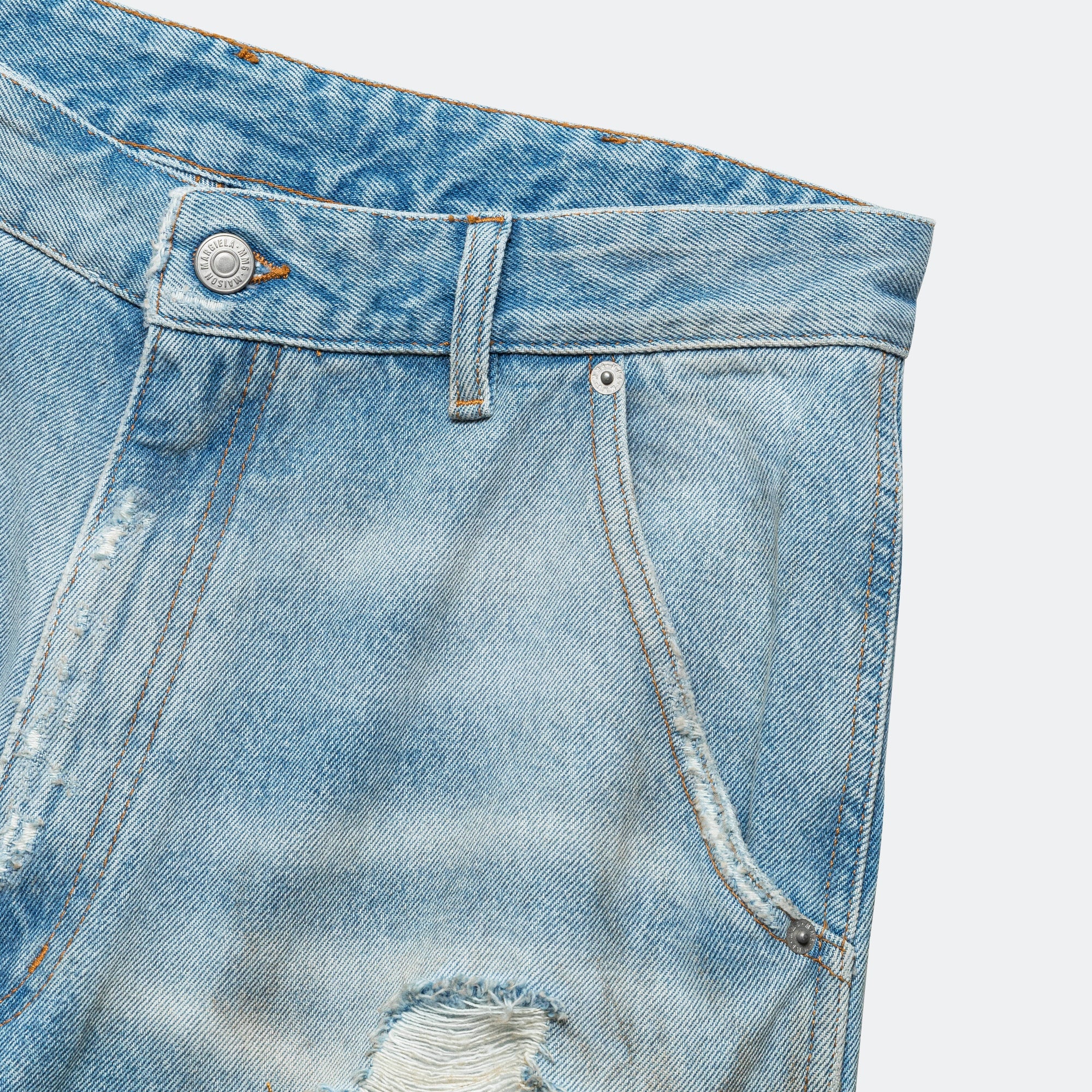 Distressed Wide-Leg Denim Maison margiela – Гарантія оригінальності – збільшений вид