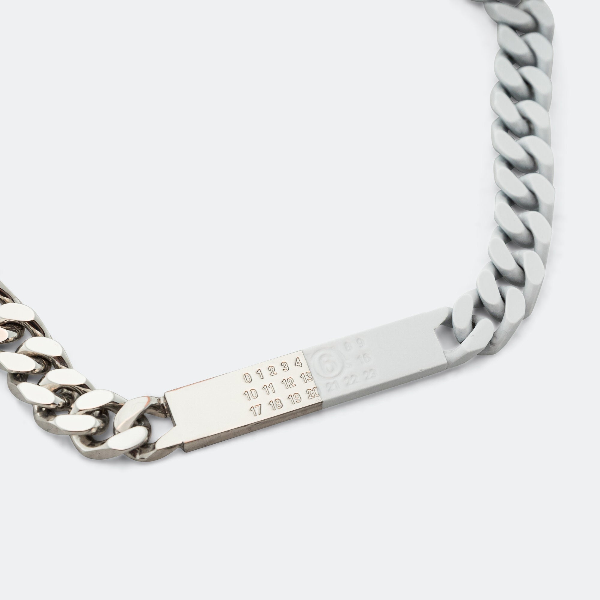 Minimal Logo ID Tag Curb Necklace Maison margiela – Гарантія оригінальності – вид ззаду