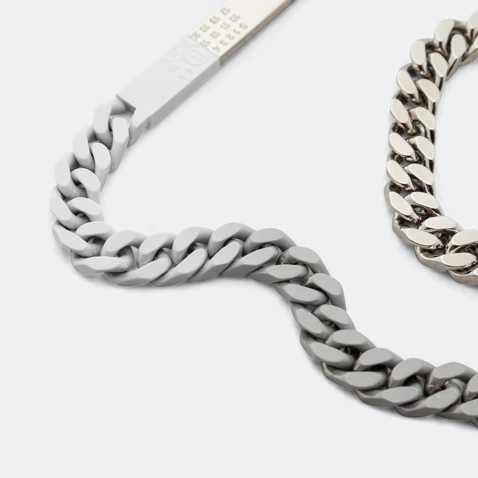 Minimal Logo ID Tag Curb Necklace Maison margiela – Гарантія оригінальності – збільшений вид