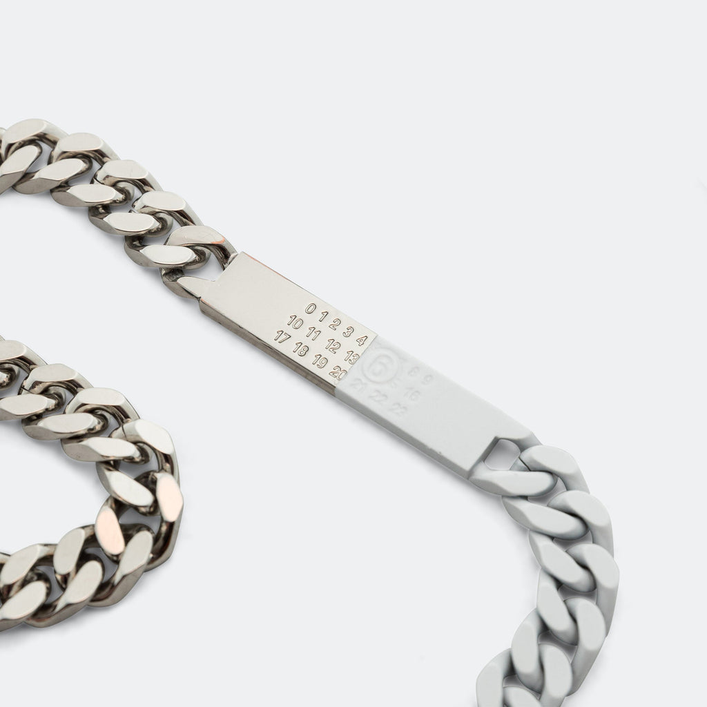 Minimal Logo ID Tag Curb Necklace Maison margiela – Гарантія оригінальності – вид 9