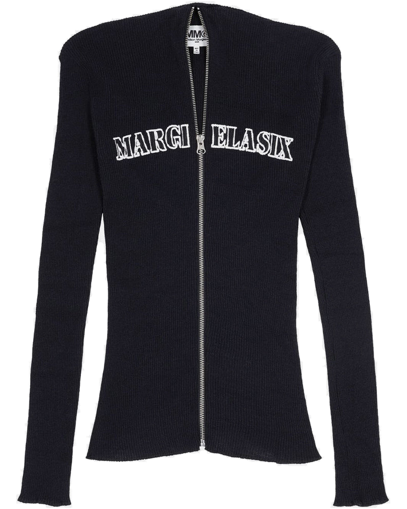 Оригінальна Black Zip-Up Cardigan Maison margiela