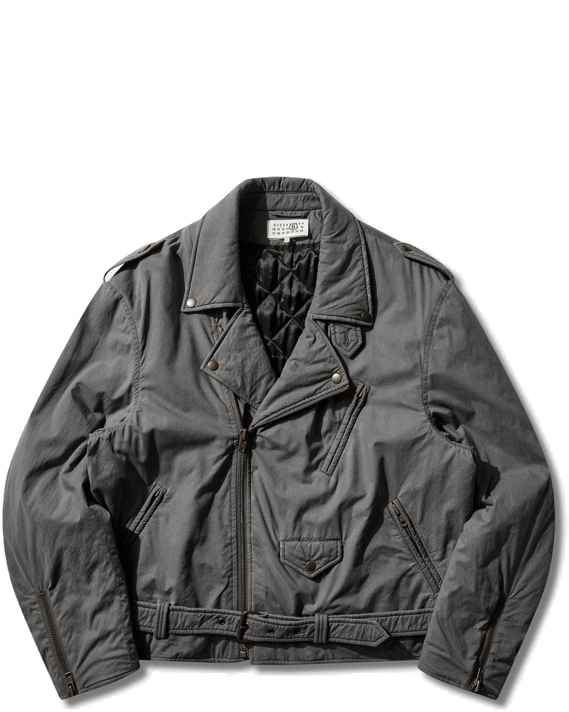 Оригінальна Mens Cotton-Viscose Biker Jacket Anthracite Maison margiela