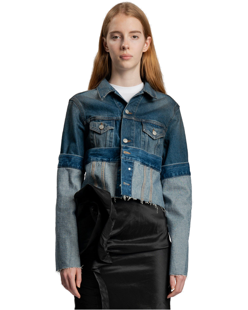 Distressed Denim Jacket In Medium Blue Maison margiela оригінал – Купити в Україні