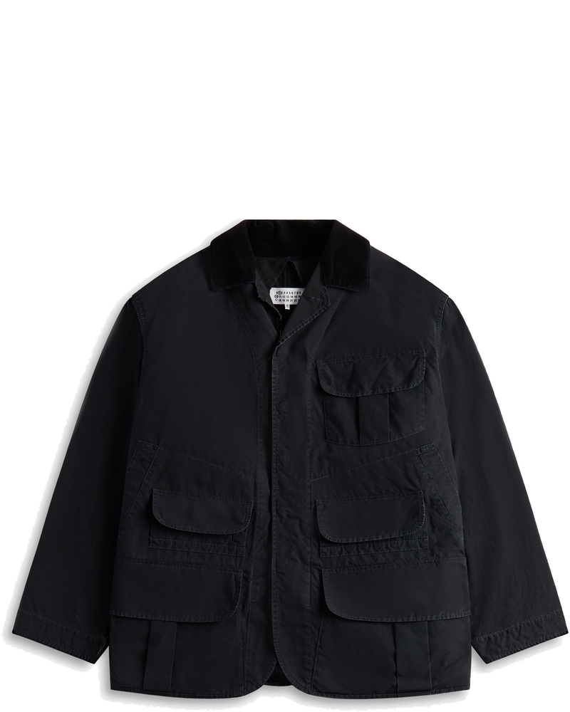 Оригінальна Dry Wax Cotton Jacket Black Maison margiela