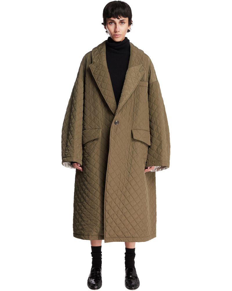 Green Quilted Coat Maison margiela – Гарантія оригінальності
