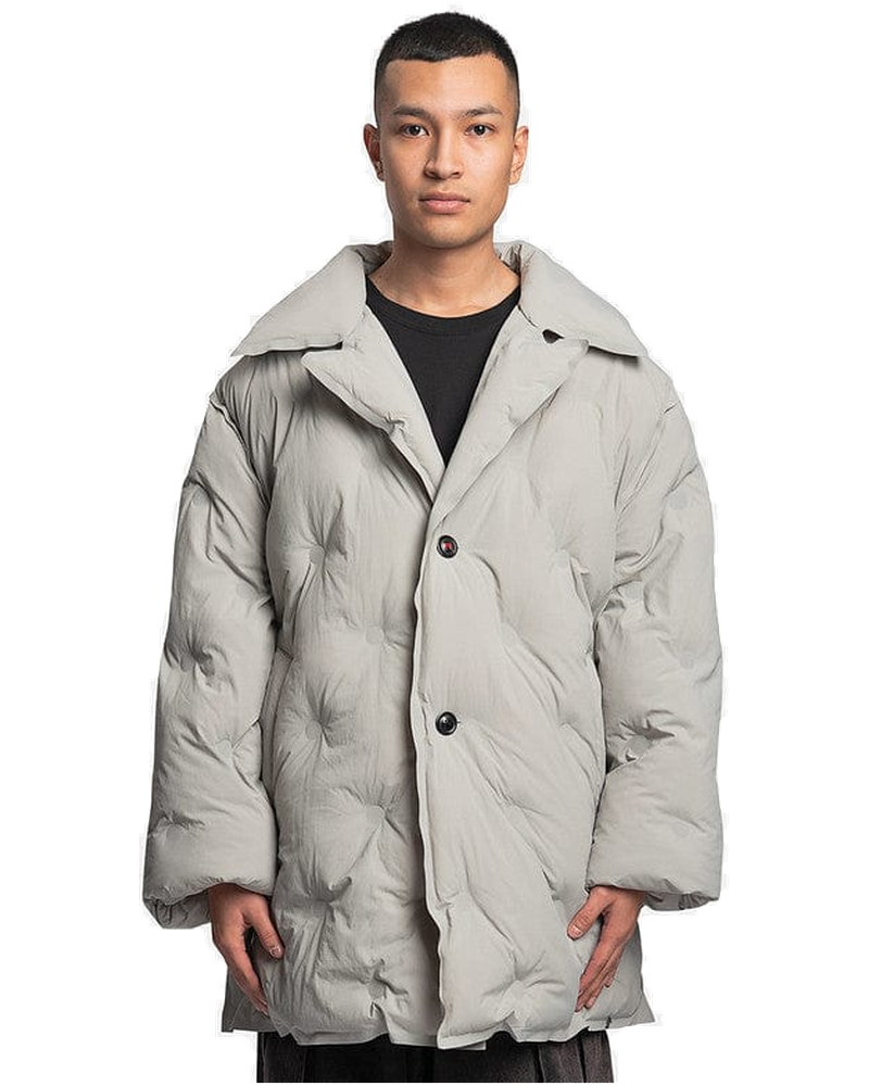 Recycled Nylon Padded Coat In Pearl Grey Maison margiela – Гарантія оригінальності