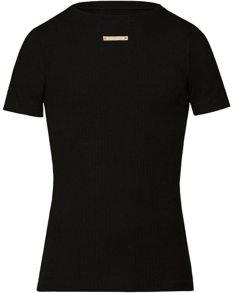 Black Logo-Patch T-Shirt Maison margiela – Гарантія оригінальності