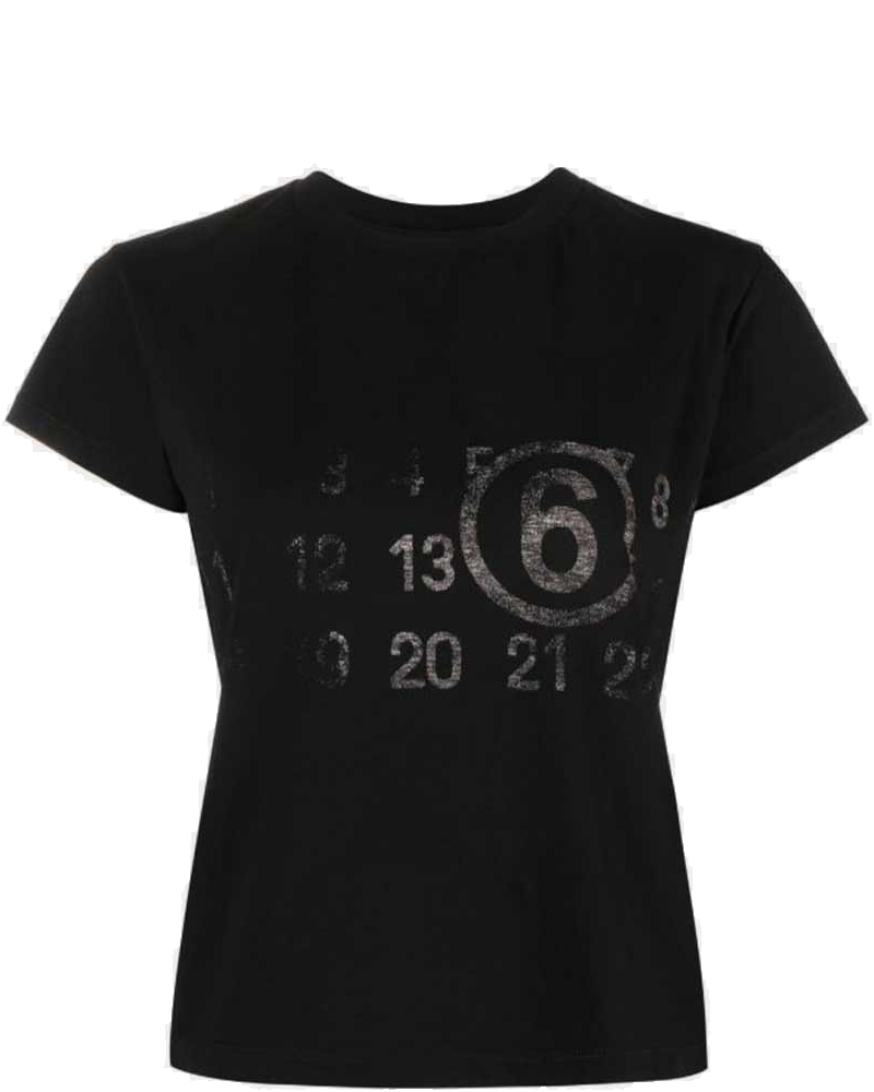 Black Signature Number-Print T-Shirt Maison margiela оригінал – Купити в Україні