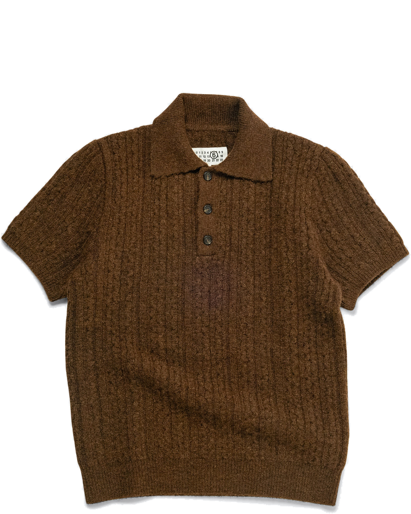 Cable 7g Knit Polo Shirt Maison margiela – Гарантія оригінальності