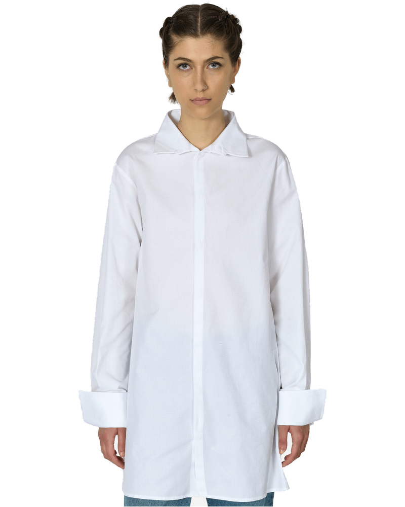 Wide Sleeved Stripy Poplin Shirt Off White Maison margiela – Гарантія оригінальності