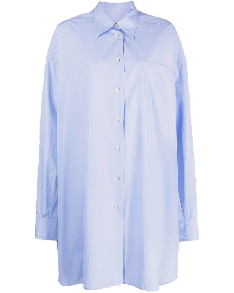 Light Blue Longline Poplin Shirt Maison margiela – Гарантія оригінальності