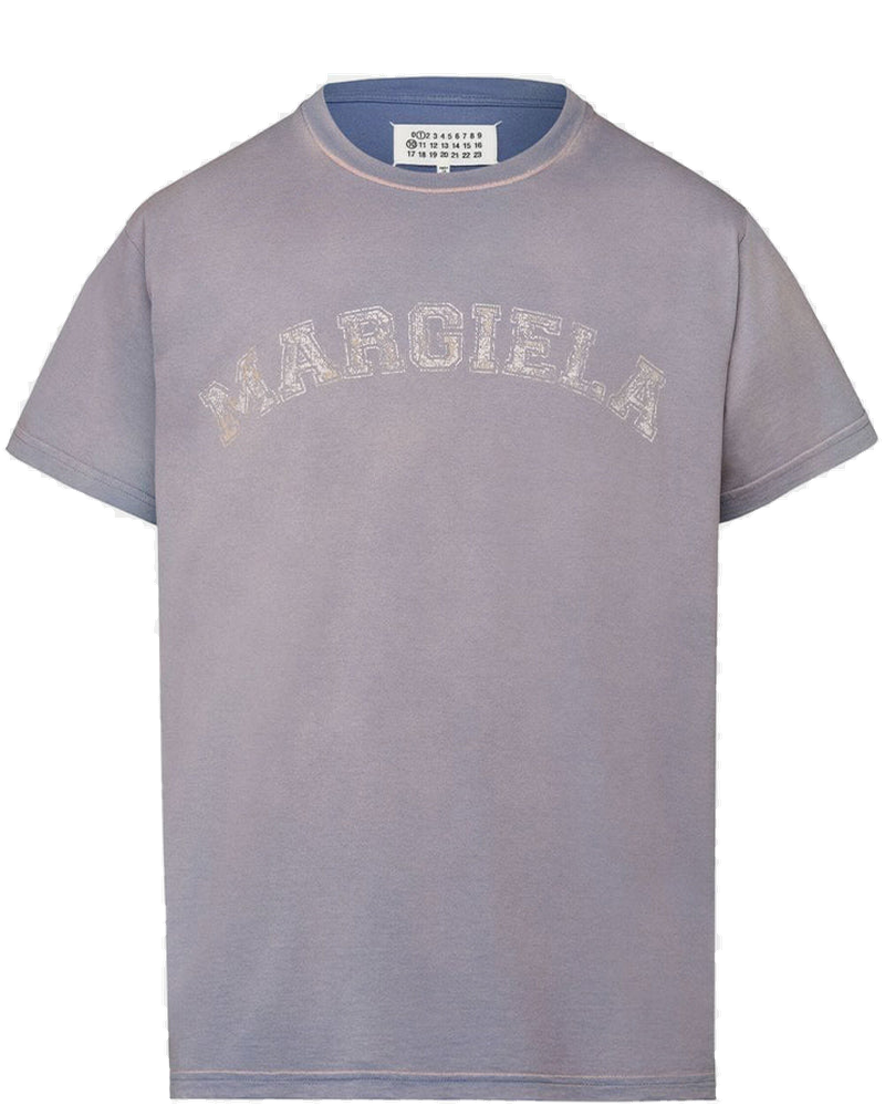 Оригінальна Purple Logo-Print T-Shirt Maison margiela