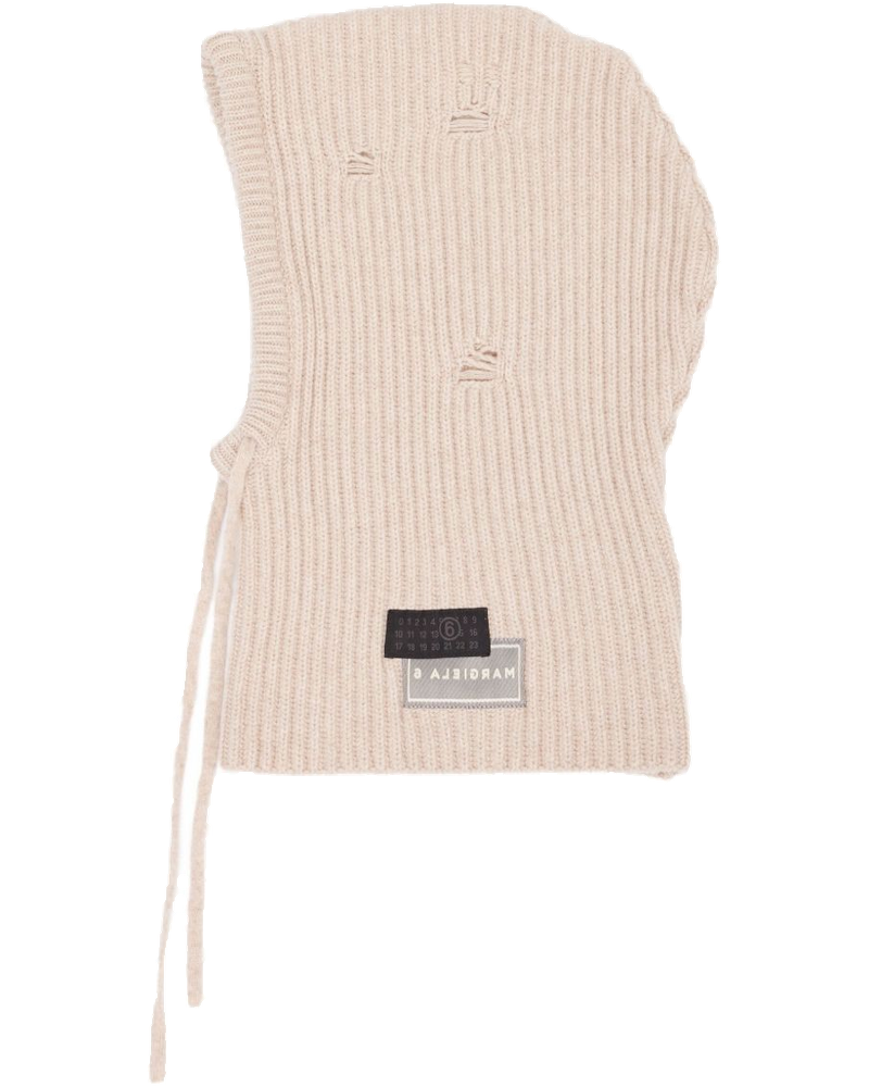 Ribbed-Knit Balaclava Maison margiela оригінал – Купити в Україні