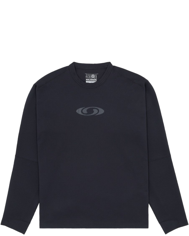 Оригінальна Textured Logo Long-Sleeved T-Shirt Maison margiela