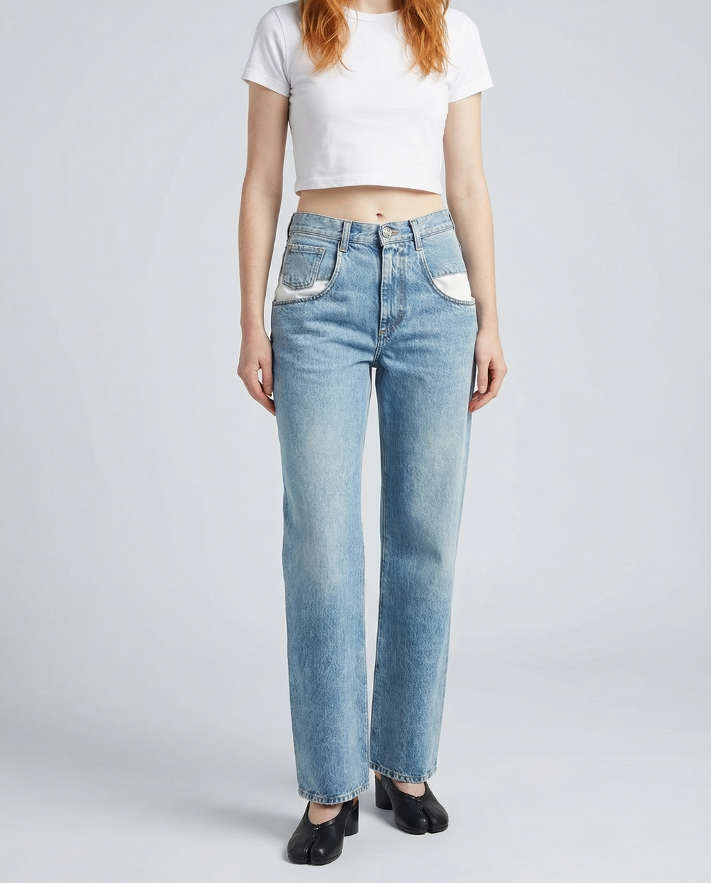 Contrast Pocket Straight Leg Jeans Maison margiela оригінал – Купити в Україні – вид ззаду