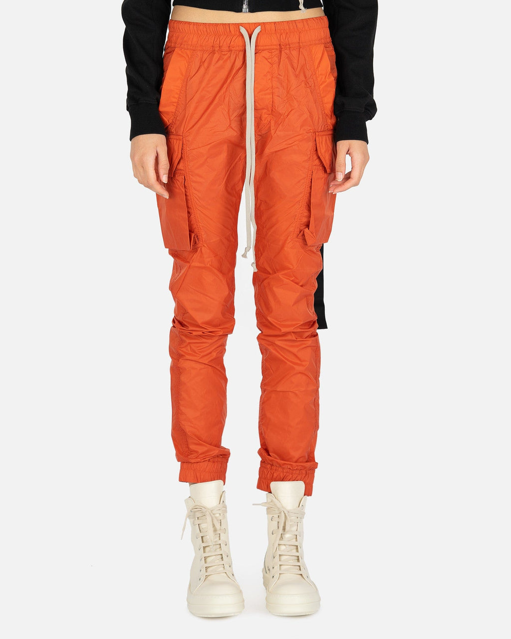 Оригінальна Mastodon Cut Pants In Orange Rick owens – боковий вид