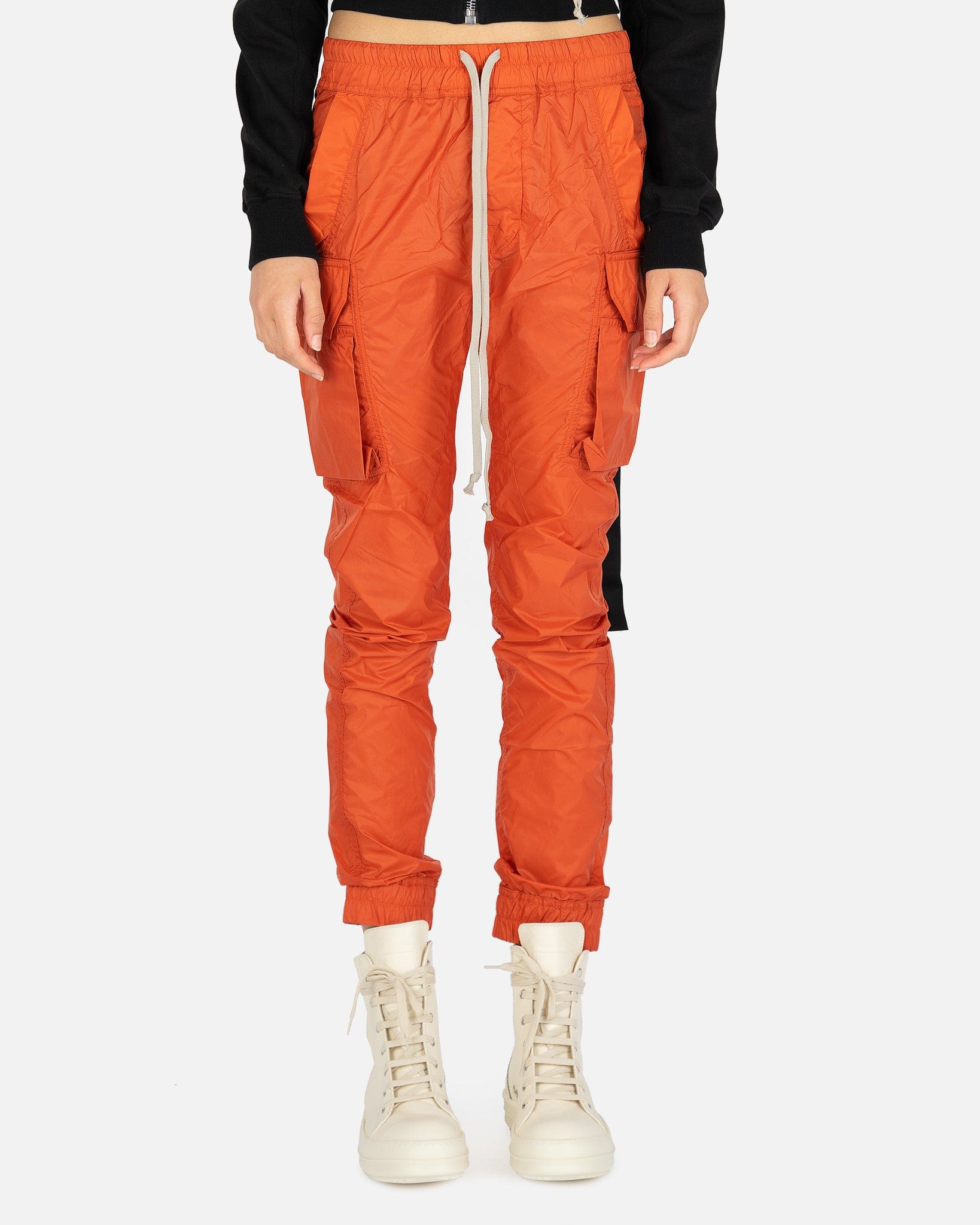 Оригінальна Mastodon Cut Pants In Orange Rick owens – боковий вид