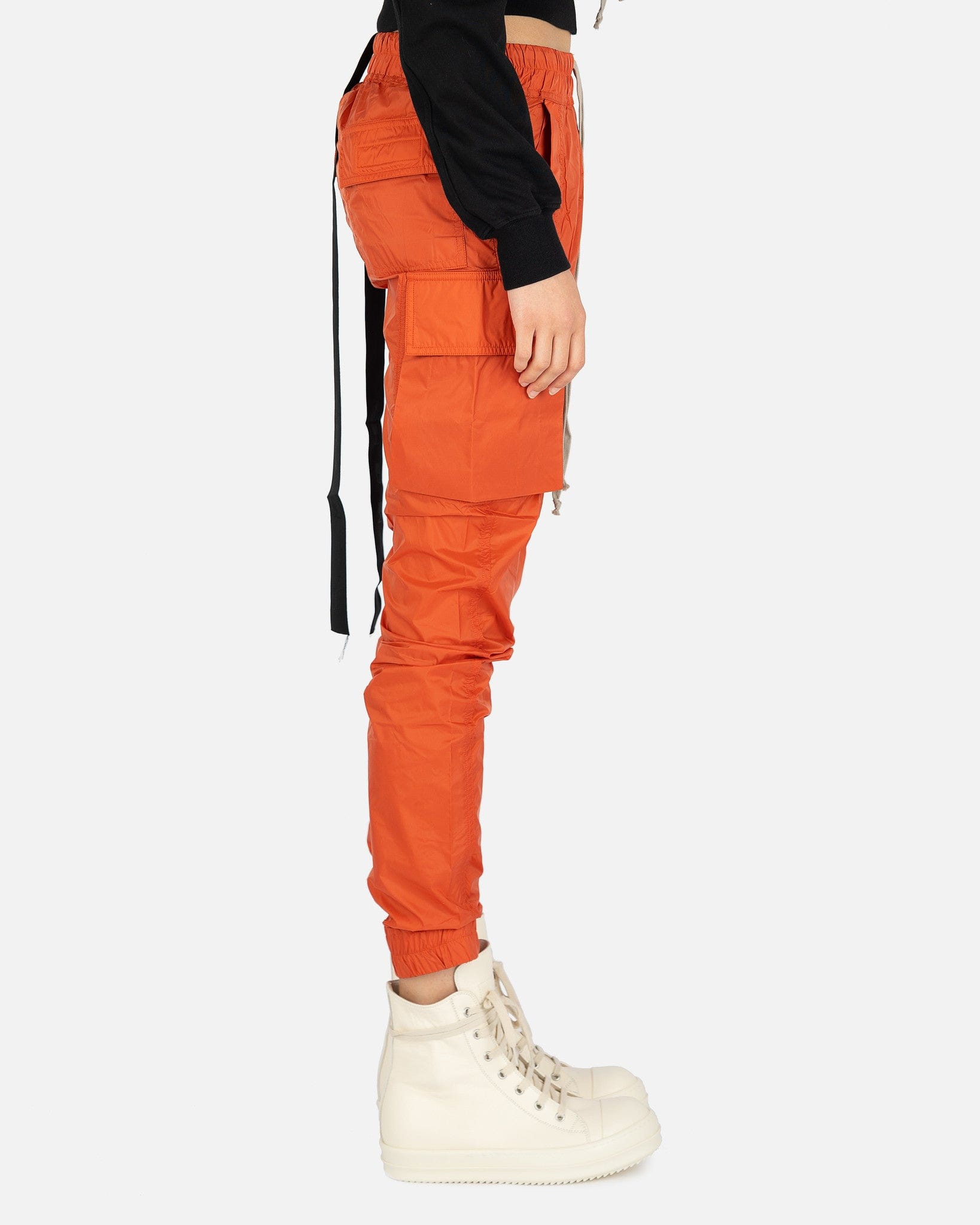 Оригінальна Mastodon Cut Pants In Orange Rick owens – вид ззаду