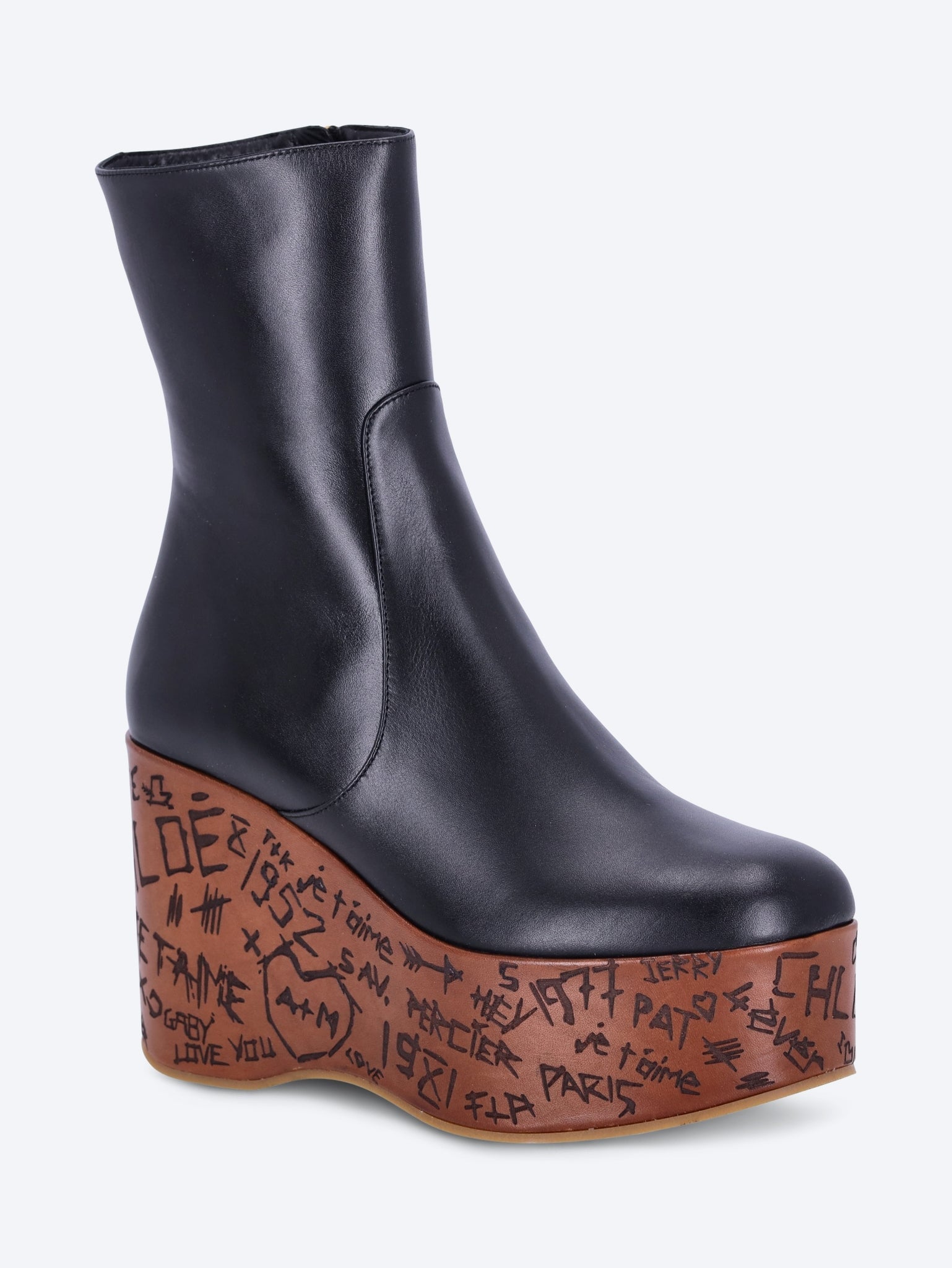 Maxime Leather Ankle Boots Chloe – Гарантія оригінальності – вид ззаду