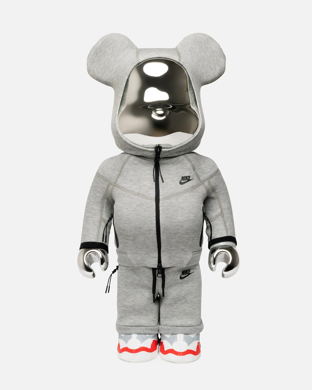 Medicom Tech Fleece Be@rbrick 1000% In Silver Nike оригінал – Купити в Україні – боковий вид