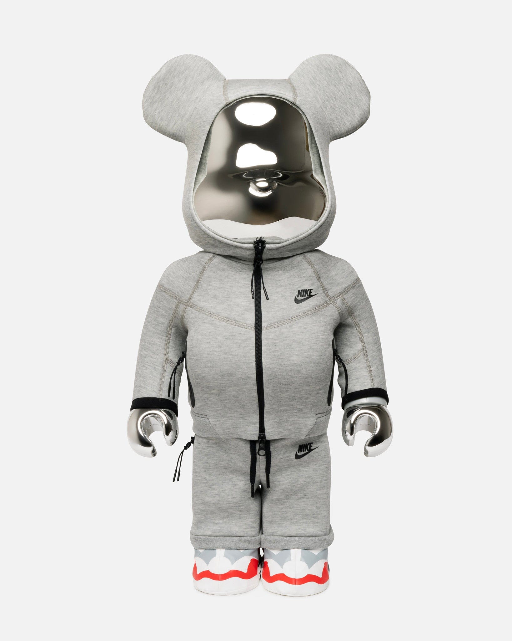 Medicom Tech Fleece Be@rbrick 1000% In Silver Nike оригінал – Купити в Україні – боковий вид