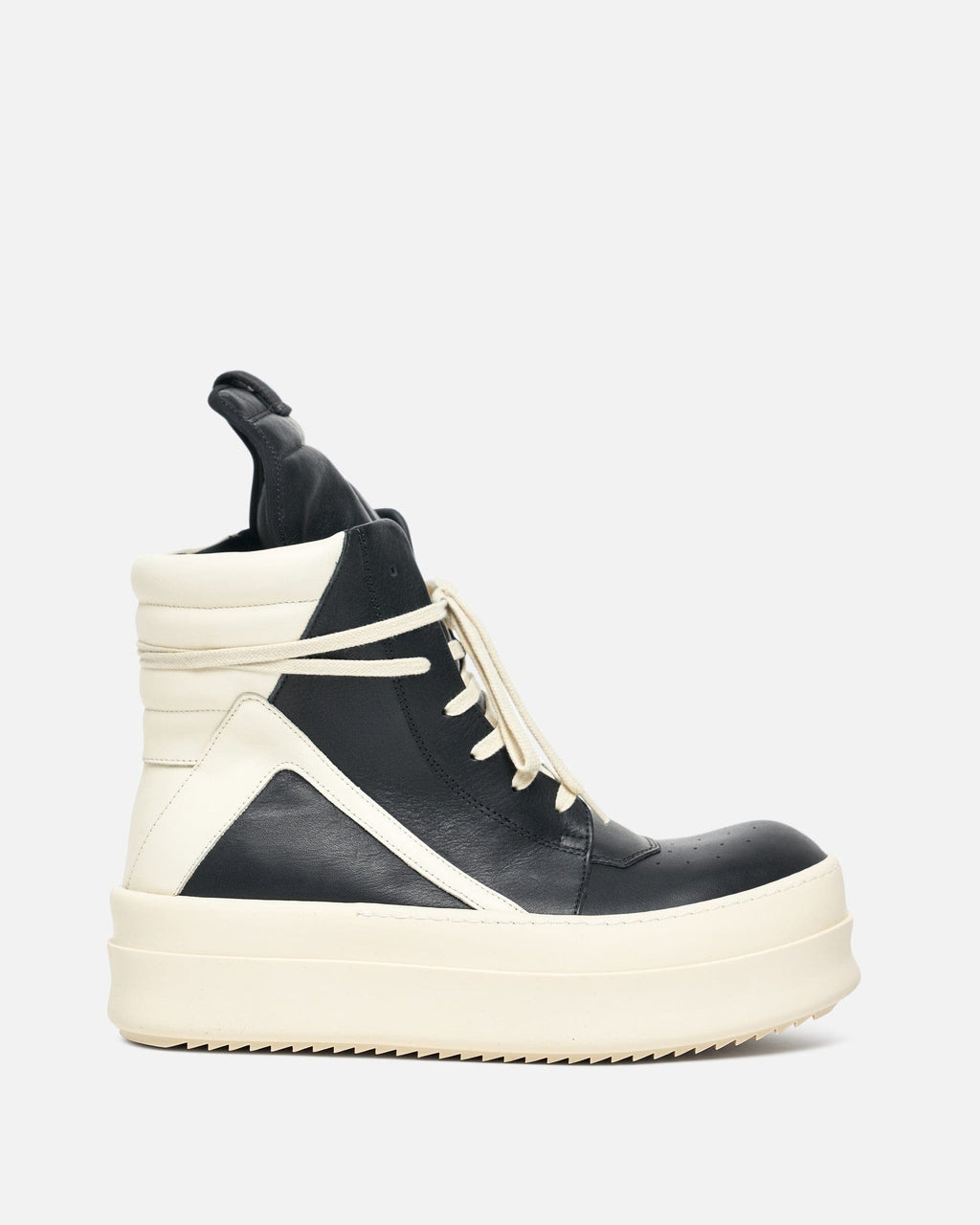 Оригінальна Mega Bumper Geobasket In Black Rick owens – боковий вид